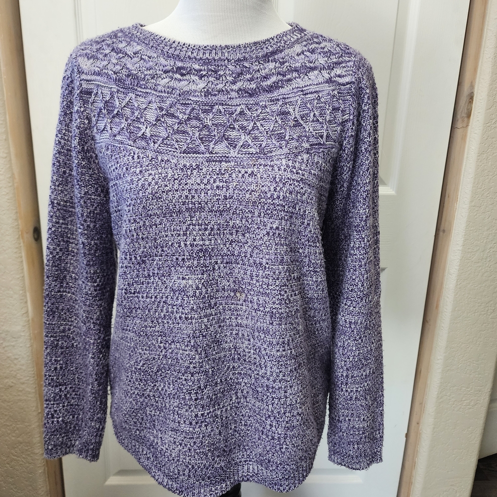 Croft & Barrow Lavender Textured Sweater